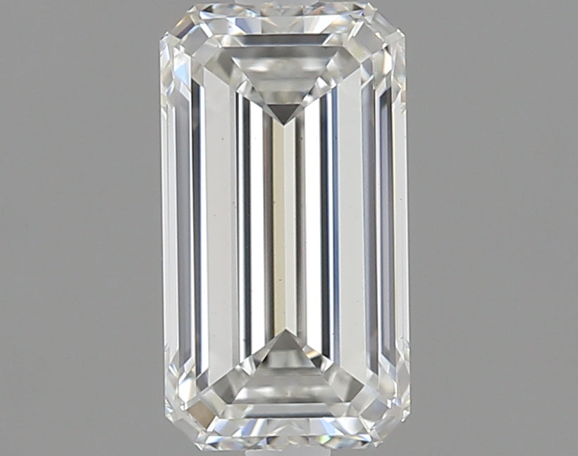 1.25 Carat Emerald Lab Diamond with  Cut Diamond in 14KT  view 1
