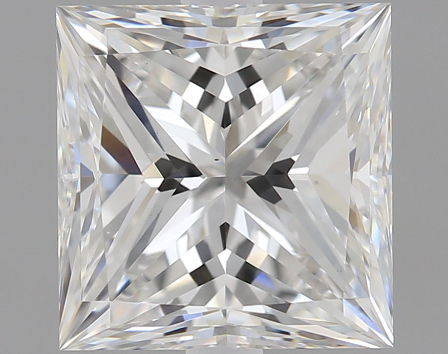 1.8 Carat Princess Lab Diamond with  Cut Diamond in 14KT  view 1
