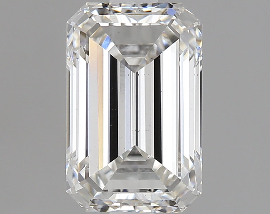 1.45 Carat Emerald Lab Diamond with  Cut Diamond in 14KT  view 1
