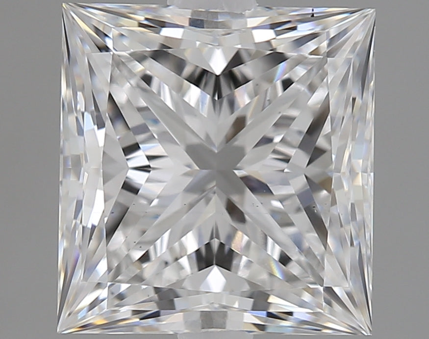 2.05 Carat Princess Lab Diamond with  Cut Diamond in 14KT  view 1
