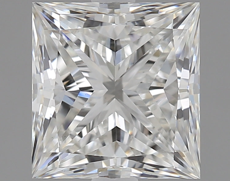 1.56 Carat Princess Lab Diamond with  Cut Diamond in 14KT  view 1
