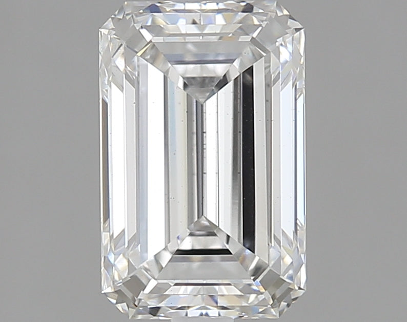 1.84 Carat Emerald Lab Diamond with  Cut Diamond in 14KT  view 1
