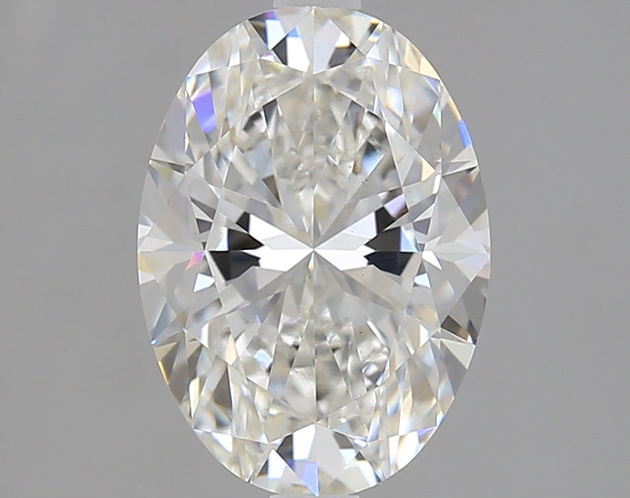 2.01 Carat Oval Lab Diamond with  Cut Diamond in 14KT  view 1
