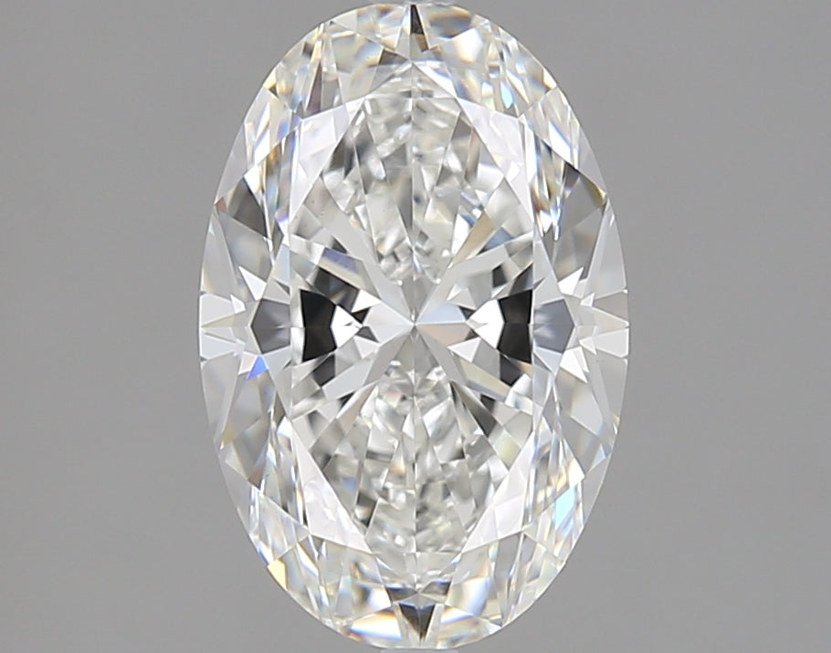 2.01 Carat Oval Lab Diamond with  Cut Diamond in 14KT  view 1
