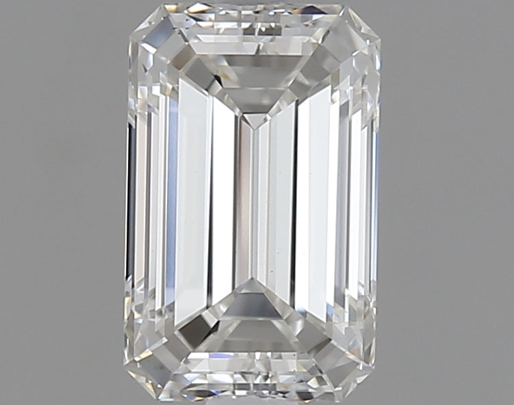 1.02 Carat Emerald Lab Diamond with  Cut Diamond in 14KT  view 1
