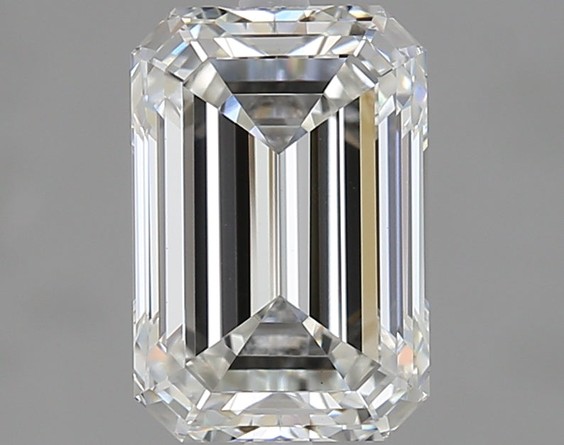 2.08 Carat Emerald Lab Diamond with  Cut Diamond in 14KT  view 1
