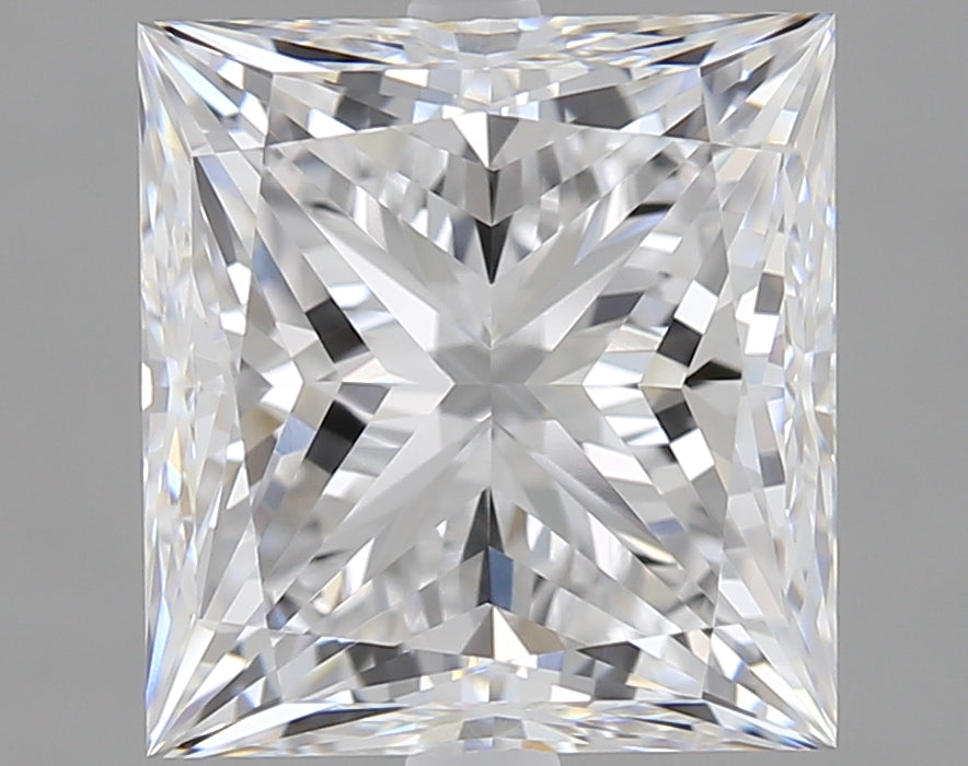 3.03 Carat Princess Lab Diamond with  Cut Diamond in 14KT  view 1
