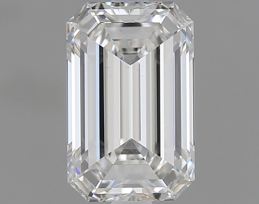 1.26 Carat Emerald Lab Diamond with  Cut Diamond in 14KT  view 1
