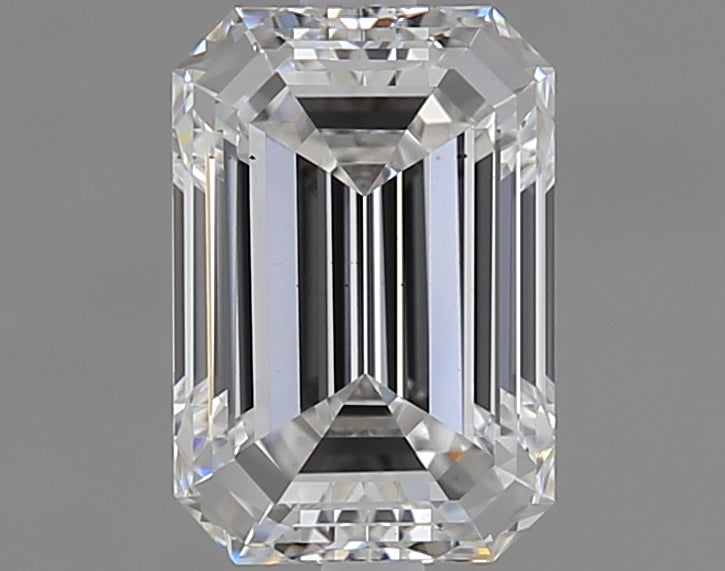 1.02 Carat Emerald Lab Diamond with  Cut Diamond in 14KT  view 1
