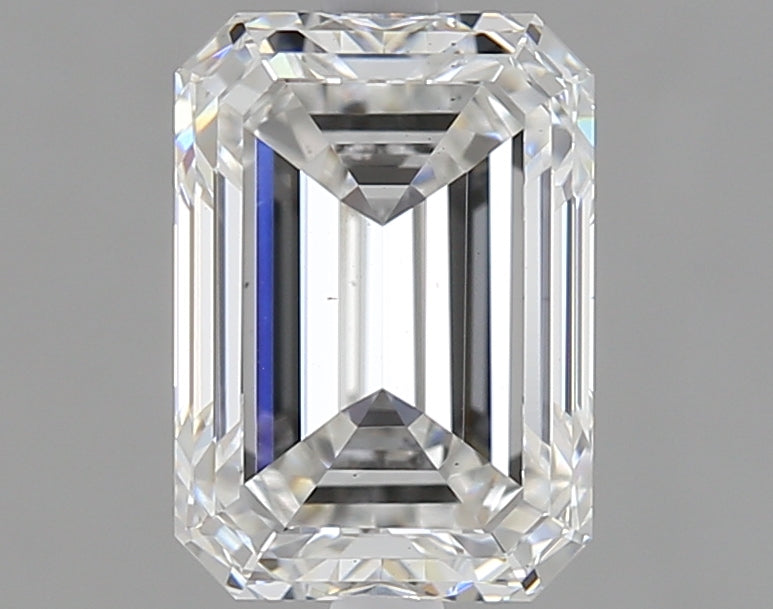 1.54 Carat Emerald Lab Diamond with  Cut Diamond in 14KT  view 1
