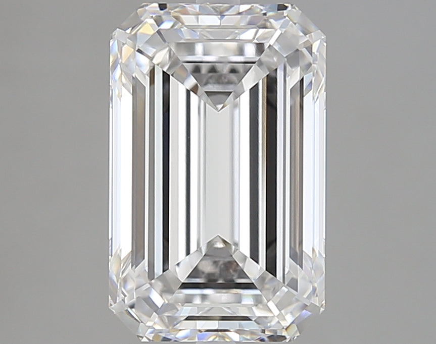 4.04 Carat Emerald Lab Diamond with  Cut Diamond in 14KT  view 1
