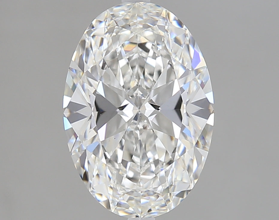 2.02 Carat Oval Lab Diamond with  Cut Diamond in 14KT  view 1
