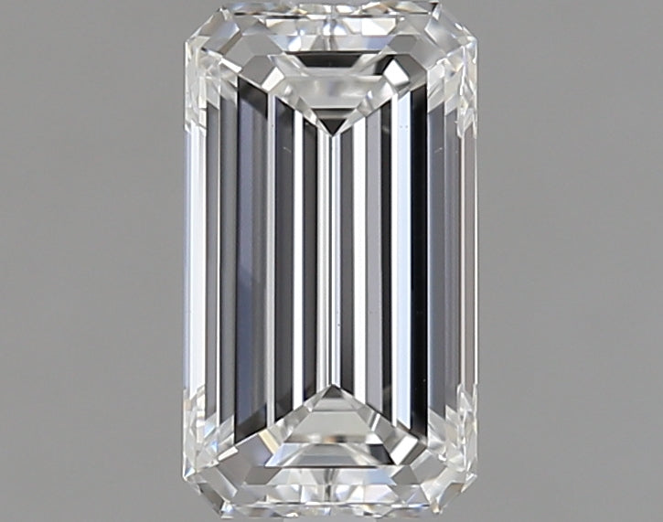 1.0 Carat Emerald Lab Diamond with  Cut Diamond in 14KT  view 1
