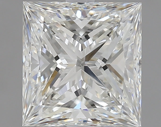 1.56 Carat Princess Lab Diamond with  Cut Diamond in 14KT  view 1
