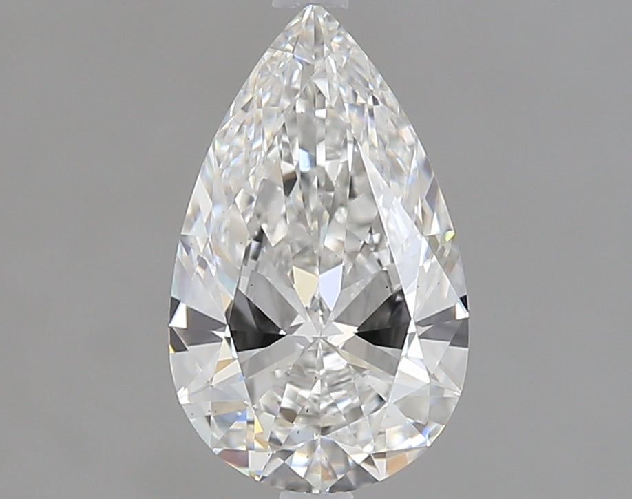 1.01 Carat Pear Lab Diamond with  Cut Diamond in 14KT  view 1
