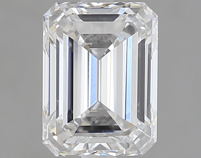 1.5 Carat Emerald Lab Diamond with  Cut Diamond in 14KT  view 1
