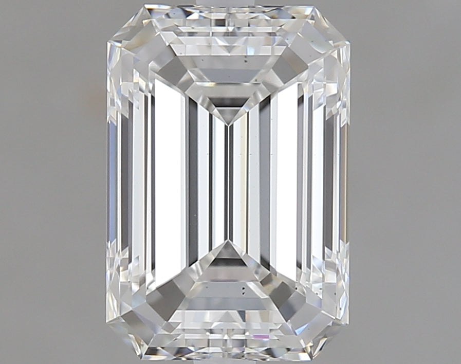 1.56 Carat Emerald Lab Diamond with  Cut Diamond in 14KT  view 1
