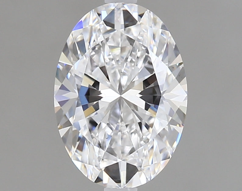 1.0 Carat Oval Lab Diamond with  Cut Diamond in 14KT  view 1
