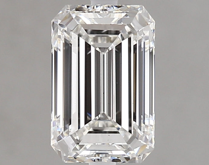 1.5 Carat Emerald Lab Diamond with  Cut Diamond in 14KT  view 1
