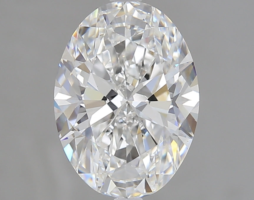 2.01 Carat Oval Lab Diamond with  Cut Diamond in 14KT  view 1
