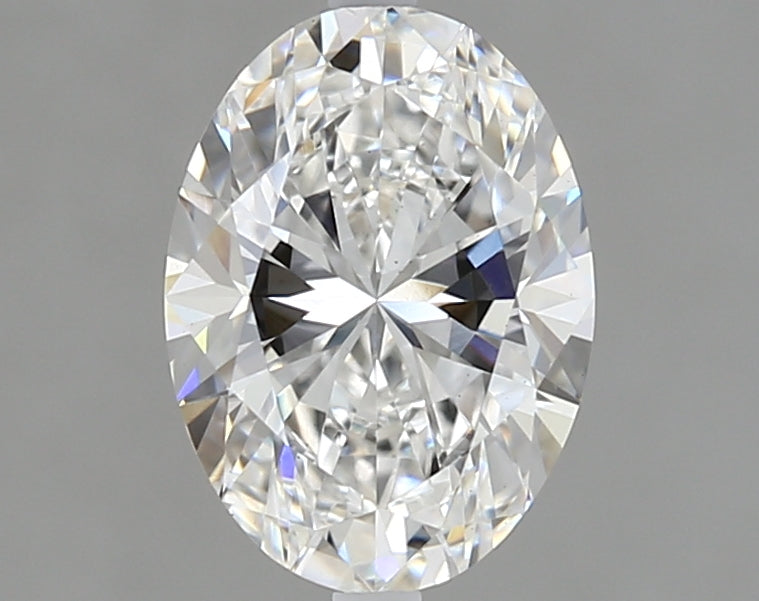 1.52 Carat Oval Lab Diamond with  Cut Diamond in 14KT  view 1
