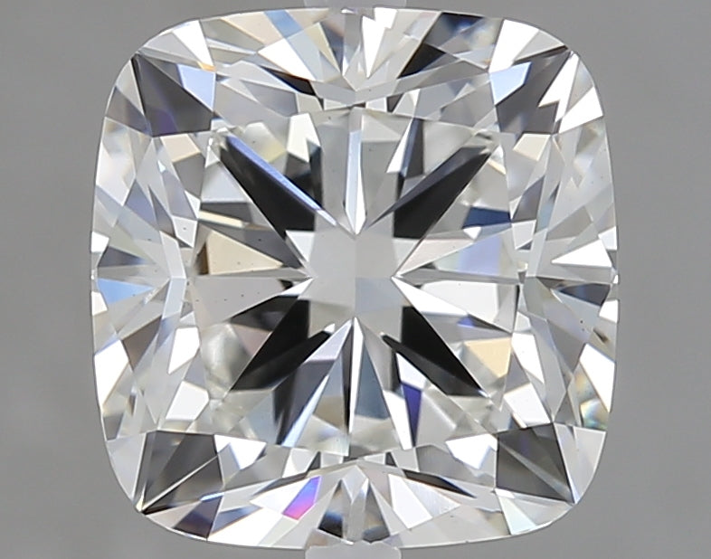 3.05 Carat Cushion Lab Diamond with  Cut Diamond in 14KT  view 1
