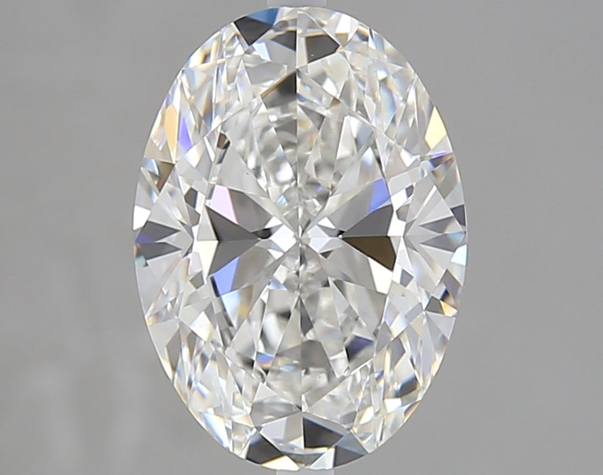 2.51 Carat Oval Lab Diamond with  Cut Diamond in 14KT  view 1
