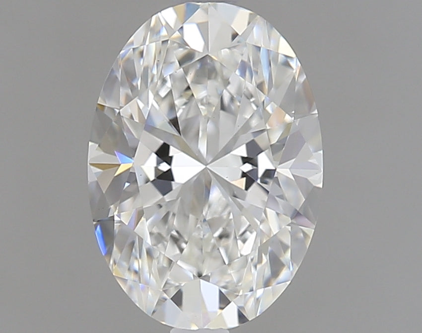 1.0 Carat Oval Lab Diamond with  Cut Diamond in 14KT  view 1
