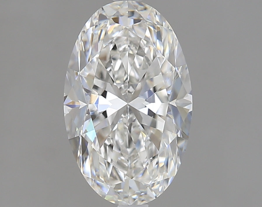 1.51 Carat Oval Lab Diamond with  Cut Diamond in 14KT  view 1

