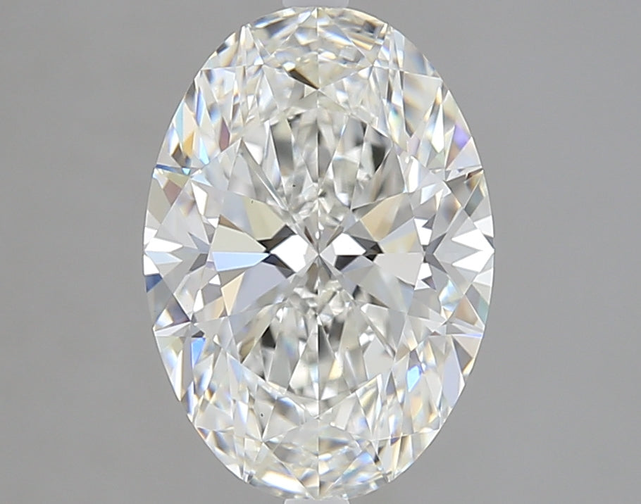 3.03 Carat Oval Lab Diamond with  Cut Diamond in 14KT  view 1
