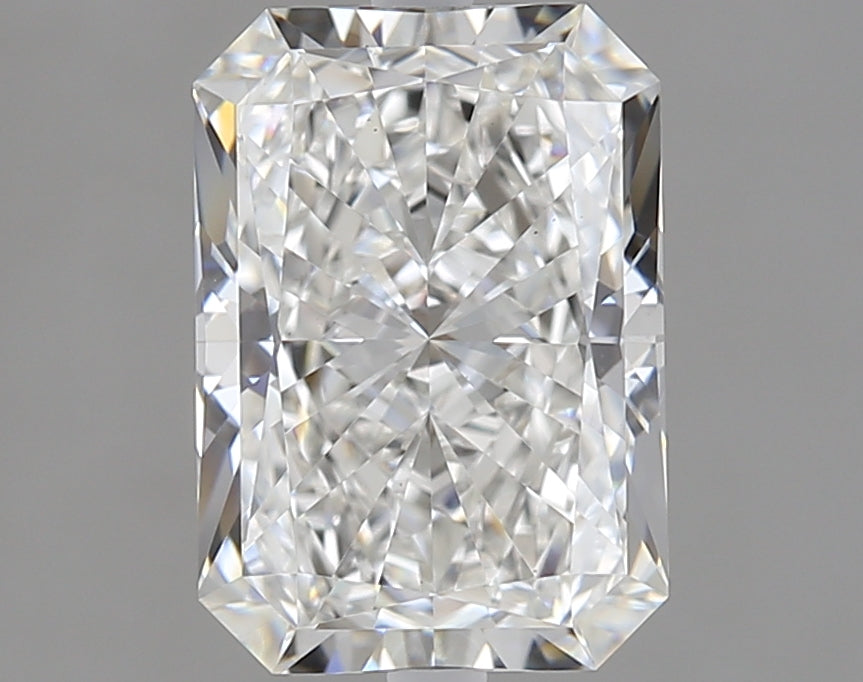 2.01 Carat Radiant Lab Diamond with  Cut Diamond in 14KT  view 1
