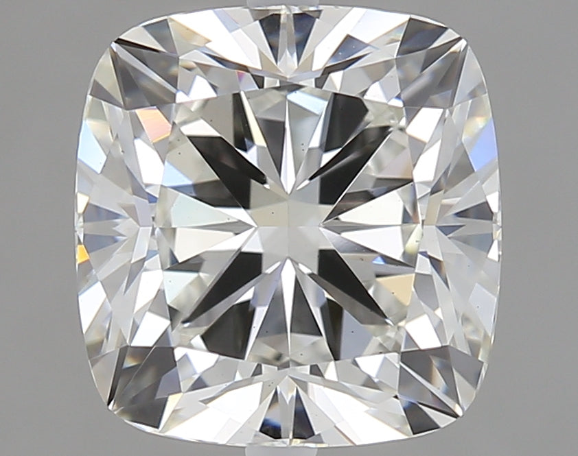 3.07 Carat Cushion Lab Diamond with  Cut Diamond in 14KT  view 1
