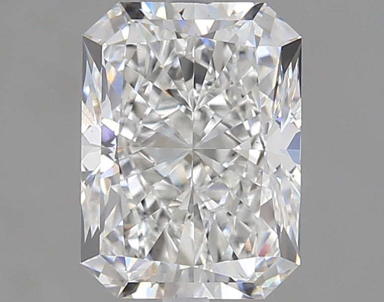 2.01 Carat Radiant Lab Diamond with  Cut Diamond in 14KT  view 1
