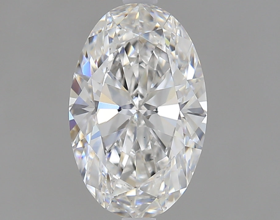 1.05 Carat Oval Lab Diamond with  Cut Diamond in 14KT  view 1
