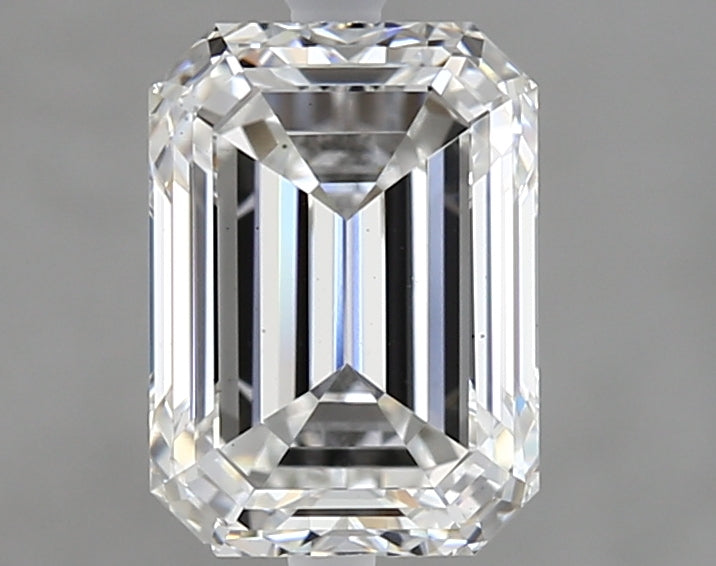 2.02 Carat Emerald Lab Diamond with  Cut Diamond in 14KT  view 1
