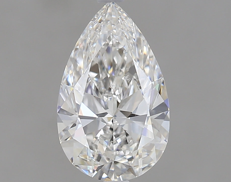 1.0 Carat Pear Lab Diamond with  Cut Diamond in 14KT  view 1

