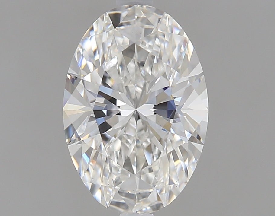 1.02 Carat Oval Lab Diamond with  Cut Diamond in 14KT  view 1
