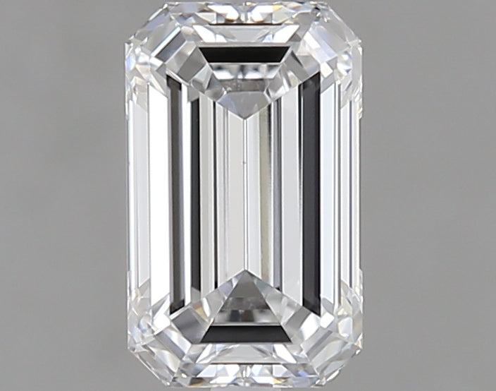 1.0 Carat Emerald Lab Diamond with  Cut Diamond in 14KT  view 1

