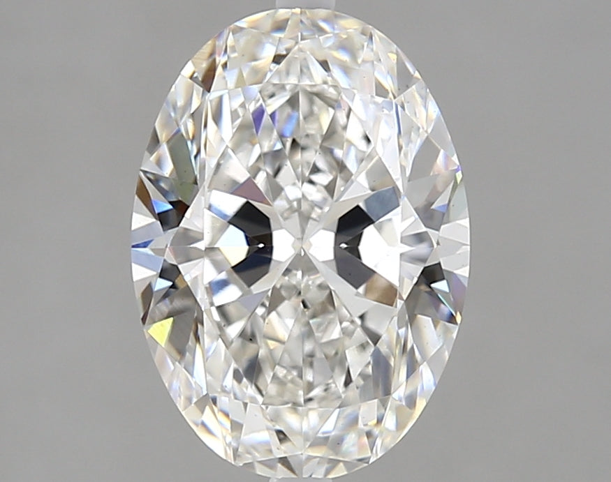 2.53 Carat Oval Lab Diamond with  Cut Diamond in 14KT  view 1
