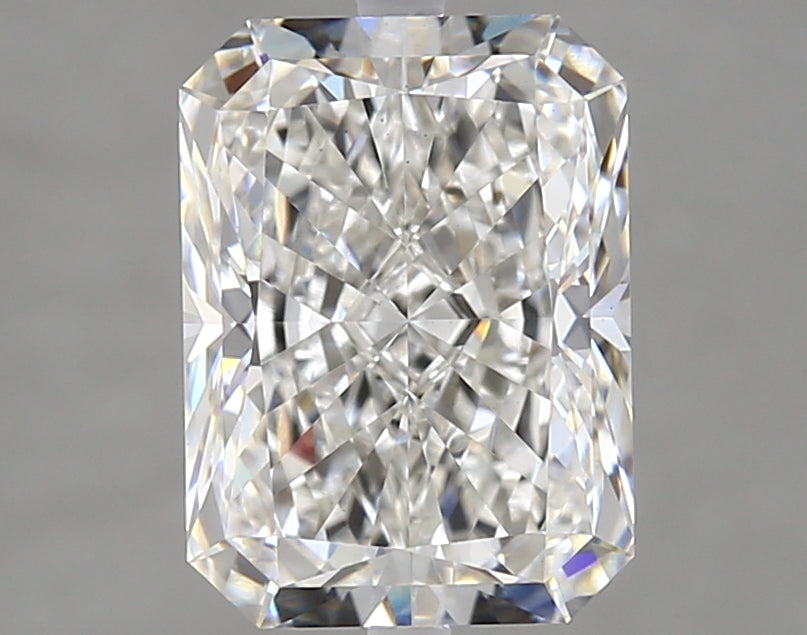 3.04 Carat Radiant Lab Diamond with  Cut Diamond in 14KT  view 1
