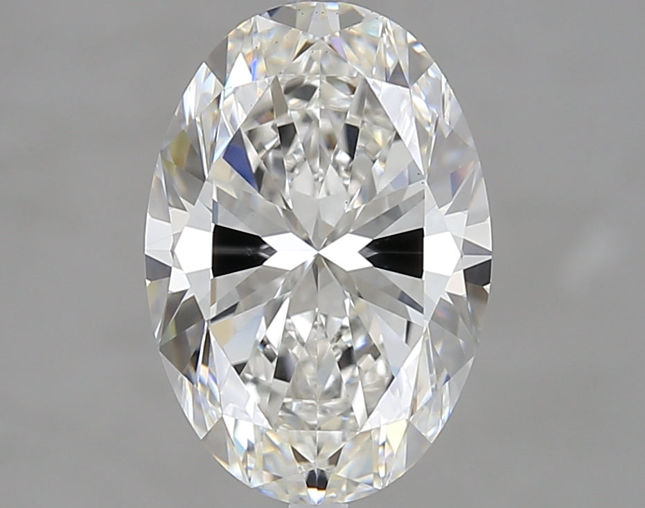 3.01 Carat Oval Lab Diamond with  Cut Diamond in 14KT  view 1
