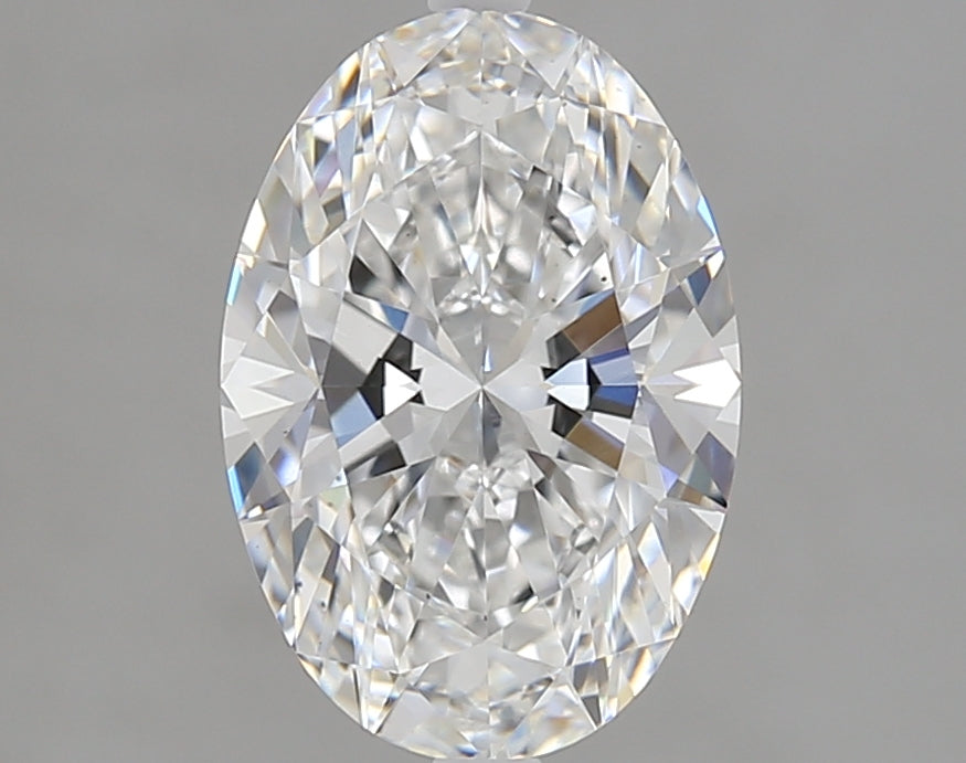 2.09 Carat Oval Lab Diamond with  Cut Diamond in 14KT  view 1
