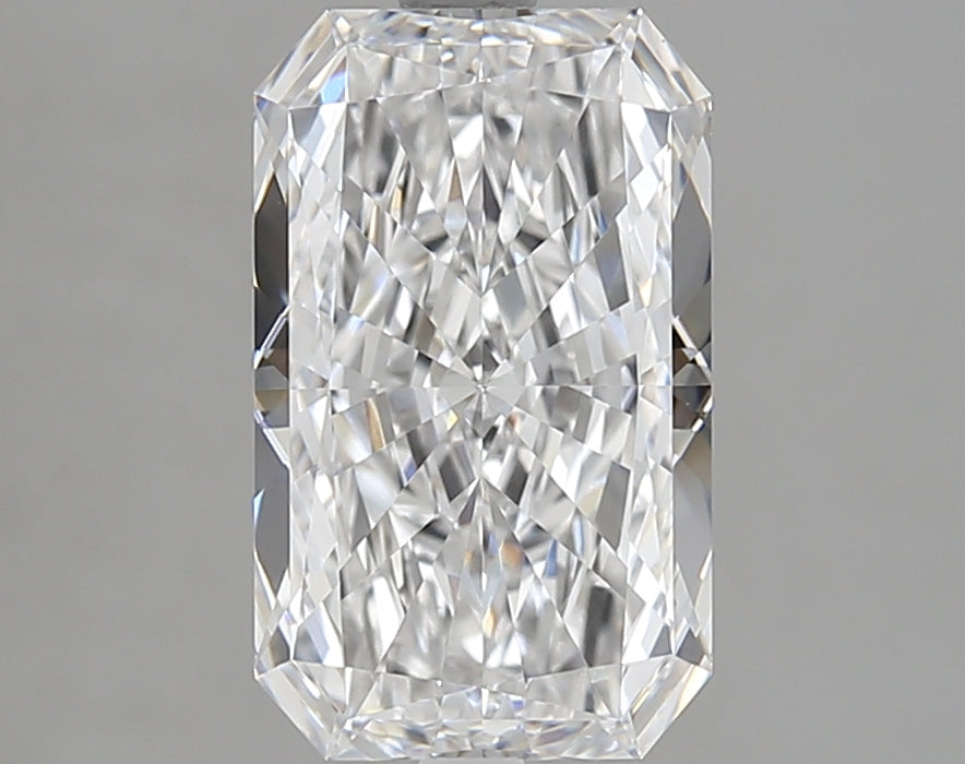 2.54 Carat Radiant Lab Diamond with  Cut Diamond in 14KT  view 1
