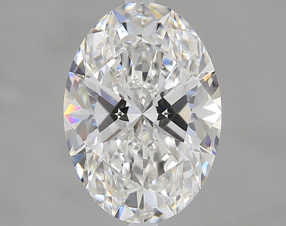 2.08 Carat Oval Lab Diamond with  Cut Diamond in 14KT  view 1
