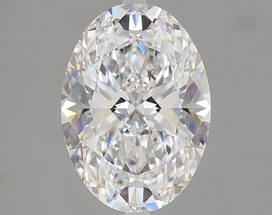 3.07 Carat Oval Lab Diamond with  Cut Diamond in 14KT  view 1
