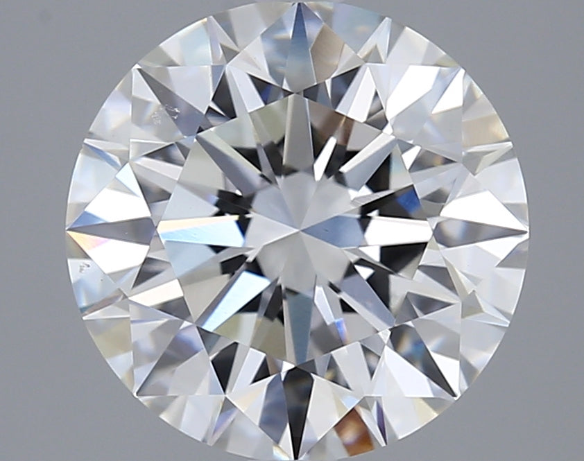 3.1 Carat Round Lab Diamond with  Cut Diamond in 14KT  view 1
