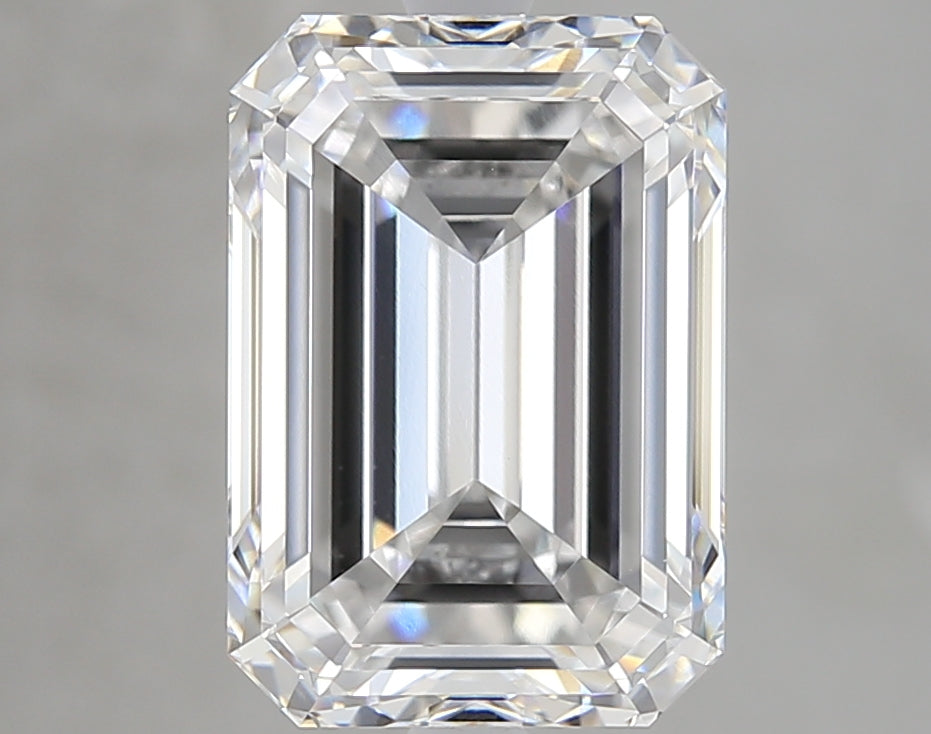 6.02 Carat Emerald Lab Diamond with  Cut Diamond in 14KT  view 1
