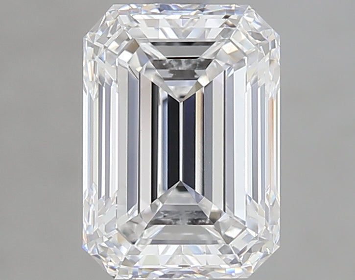 2.0 Carat Emerald Lab Diamond with  Cut Diamond in 14KT  view 1
