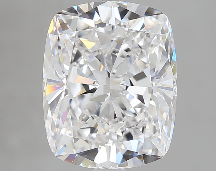 4.02 Carat Cushion Lab Diamond with  Cut Diamond in 14KT  view 1
