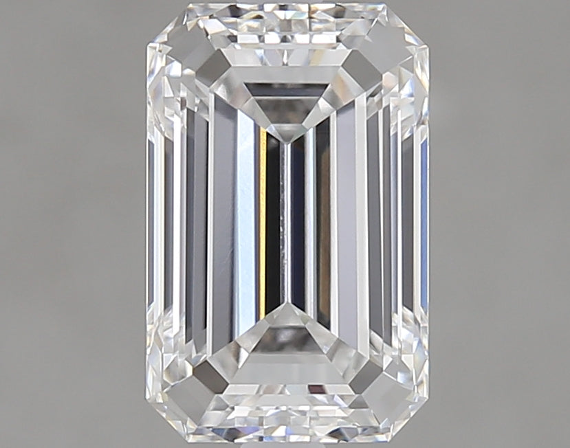 2.01 Carat Emerald Lab Diamond with  Cut Diamond in 14KT  view 1

